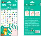 nagelstickers Animals meisjes 23 x 11 cm 78 stuks