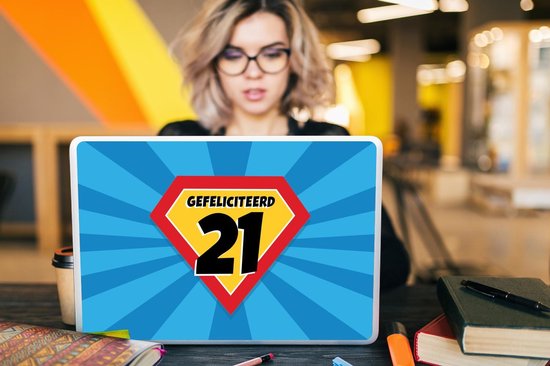 Sticker ordinateur portable - 17,3 pouces - 21 ans - Anniversaire - Cape