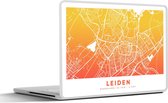Autocollant pour ordinateur portable - 13,3 pouces - Plan de la ville - Leiden - Jaune - Oranje - 31x22,5 cm - Autocollants pour ordinateur portable - Skin pour ordinateur portable - Couverture
