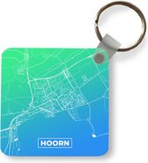 Sleutelhanger - Uitdeelcadeautjes - Stadskaart - Hoorn - Blauw - Groen - Plastic