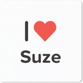 Muismat - Mousepad - I love - Suze - Meisje - 30x30 cm - Muismatten