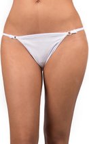 Witte String met Zilveren Sieraad - Sexy Lingerie & Kleding - Lingerie Dames