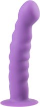 Siliconen dildo met zuignap - paars - Sextoys - Dildo's