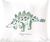 Sierkussens - Kussentjes Woonkamer - 60x60 cm - Kinderkamer - Stegosaurus - Dinosaurus - Jongen - Meid - Kids