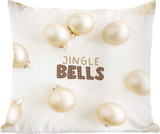 Sierkussens - Kussentjes Woonkamer - 60x60 cm - Winter - Parel - Kerstdecoratie - Kerstversiering - Kerstdecoratie voor binnen - Woonkamer