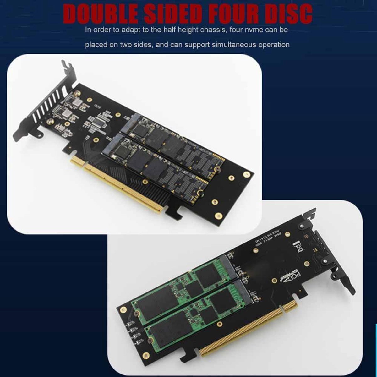 M.2 X16 Om 4X Nvme PCIE3.0 GEN3 X16 Om 4 * Nvme Raid Card Pci-E