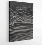 Zwart-wit abstracte muurkunst achtergrond vector 1 - Moderne schilderijen – Verticaal – 1909205647 - 115*75 Vertical