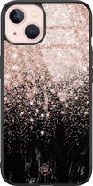 iPhone 13 hoesje glass - Marmer twist | Apple iPhone 13  case | Hardcase backcover zwart