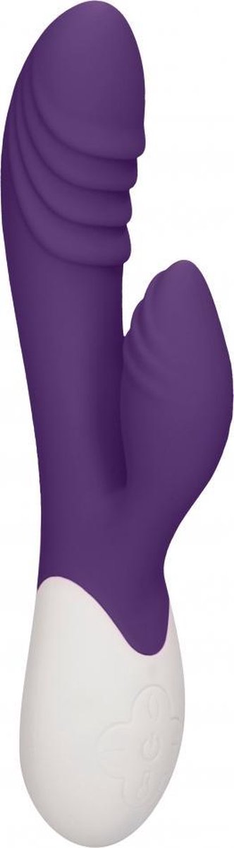 Goedkoopste Heat Sunburst Oplaadbare G Spot Rabbit Vibrator met Verwarmingsfunctie - Paars