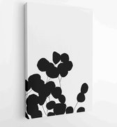 Blad schaduwen achtergrond vector. Abstracte botanische prints 3 - Moderne schilderijen – Verticaal – 1923489173 - 115*75 Vertical