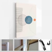Set van abstracte handgeschilderde illustraties voor briefkaart, Social Media Banner, Brochure Cover Design of wanddecoratie achtergrond - Modern Art Canvas - verticaal - 185604853