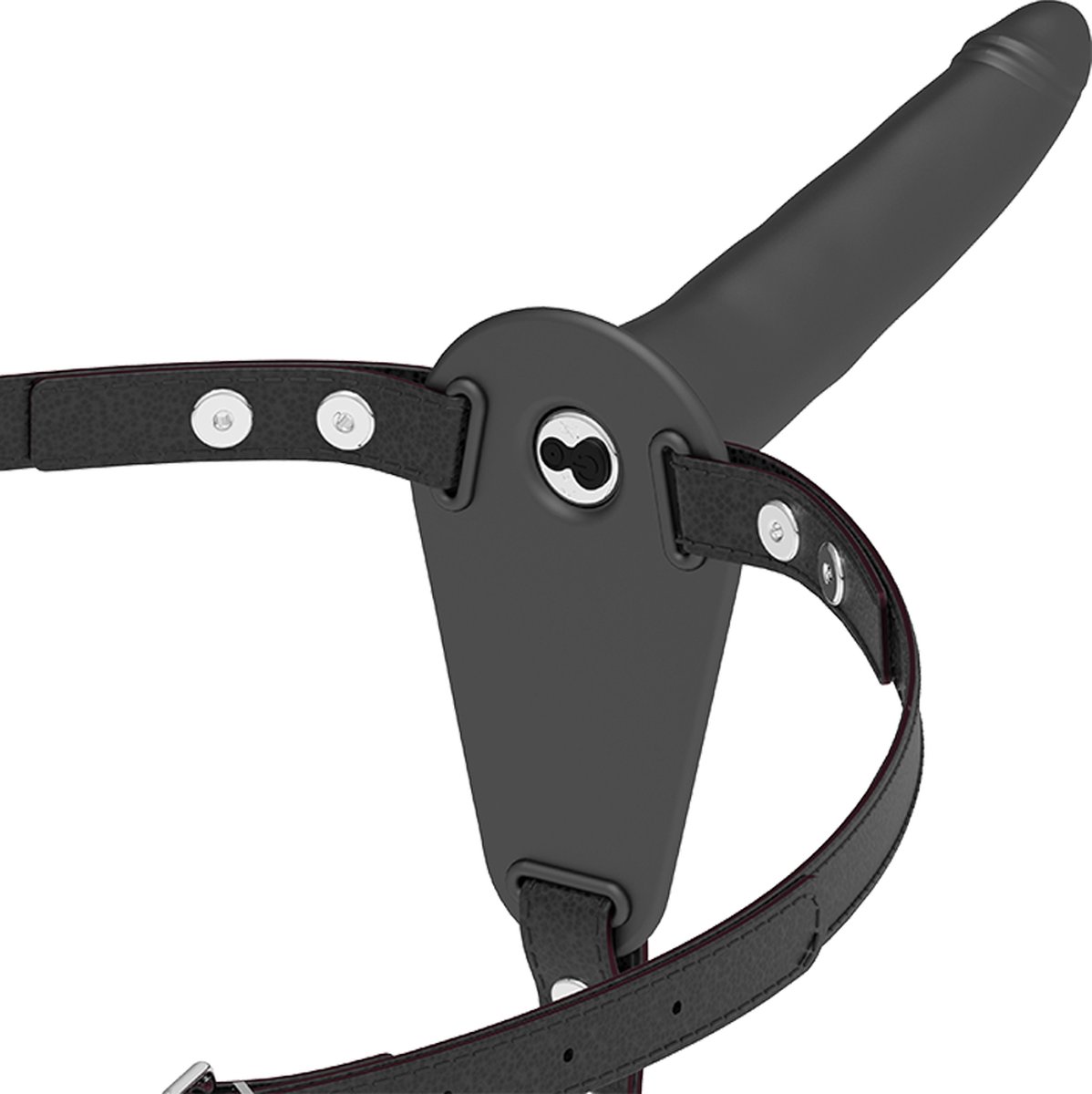 Goedkoopste FETISH SUBMISSIVE HARNESS | Fetish Submissive Silicone Strap-on Vibrator Black 15cm