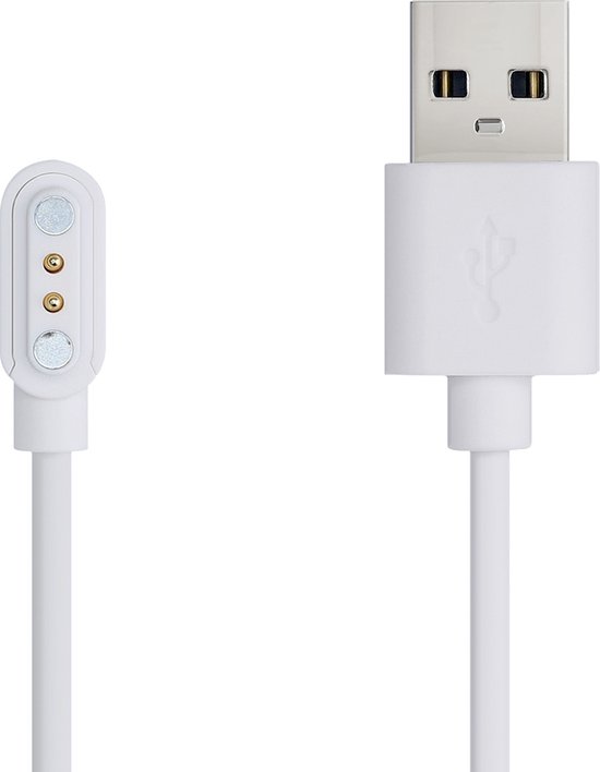 kwmobile USB-oplaadkabel geschikt voor Willful Fitnesstracker / Smartwatch kabel - Laadkabel voor smartwatch - in wit
