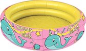 opblaaszwembad Whale junior 100 x 30 cm roze/geel