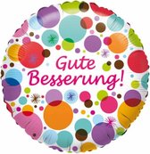 folieballon Gute Besserung 43 cm wit/multicolor