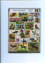 Paardensport – Luxe postzegel pakket (C5 formaat) : collectie van 200 verschillende postzegels van paardensport – kan als ansichtkaart in een A6 envelop - authentiek cadeau - kado