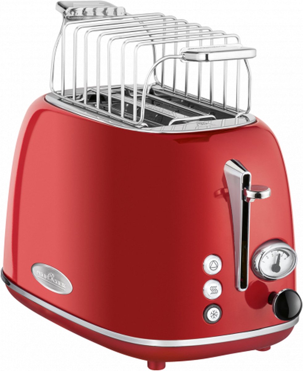 ProfiCook PC-TA 1193 broodrooster 2 snede(n) Rood, Roestvrijstaal 815 W, roestvrijstaal, toast
