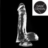 Dark Crystal Dildo met zuignap 29 x 6 cm - transparant