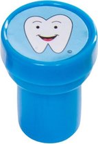 stempel tand 3,5 x 3 cm blauw