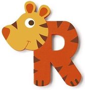 letter R tijger oranje 5.5 cm
