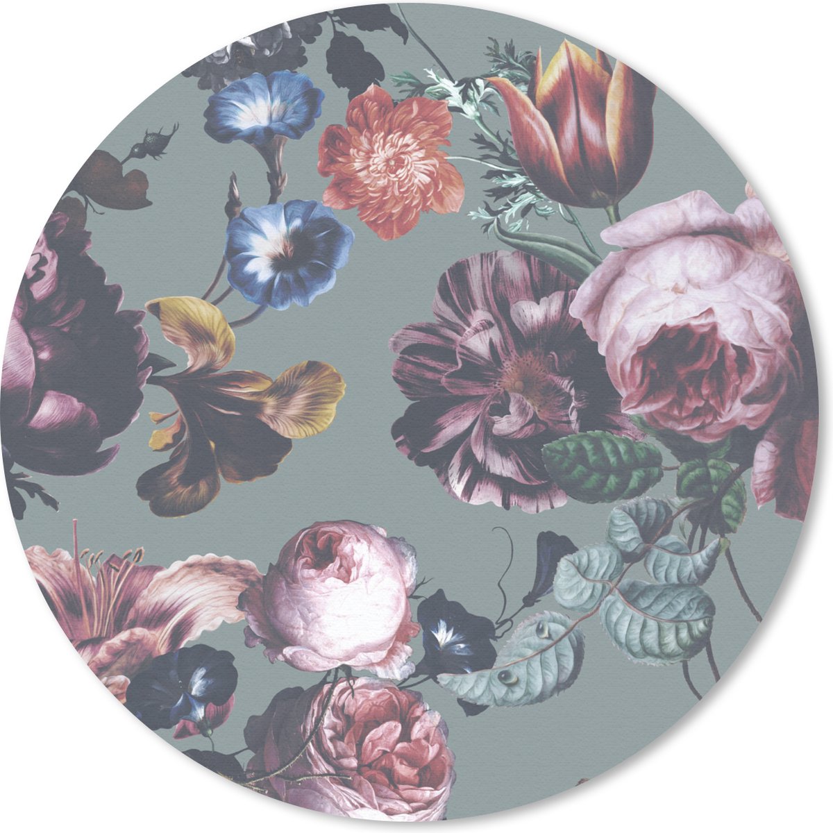 Muismat rond 30x30 cm - Mousepad Bloemen - Roze - Tuin - Ronde muismatten