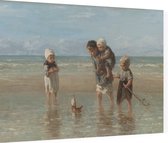 Kinderen der zee, Jozef Israëls - Foto op Dibond - 80 x 60 cm