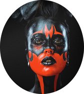 Vrouw als duivelse schoonheid - Foto op Dibond - ⌀ 60 cm