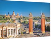 Venetiaanse torens op het Plaça d'Espanya in Barcelona - Foto op Dibond - 90 x 60 cm