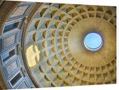 Open koepel en oculus van het Pantheon in Rome - Foto op Dibond - 90 x 60 cm