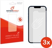 3 stuks: Meteorshield iPhone 13 Mini screenprotector - Ultra clear impact glass