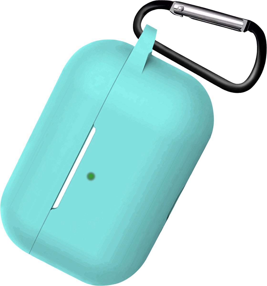 Hoes Geschikt voor AirPods 3 Hoesje Cover Silicone Case Hoes - Mintblauw