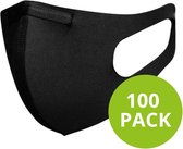 Blackspade 100 pack - Uniseks wasbaar mondkapje volwassenen - Herbruikbaar - Zwart