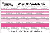 Mix & Match Stansen - Nr.13 - Strips - Stippen - 12.5x145mm - 5 stuks