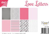 Joy! Crafts Papierset - Love Letters 12vl 6011/0525 A4 - 200 gr (02-21)