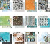 Hobbypapier - Scrapbook - Bo Bunny life in color 30,5x30,5cm assortiment 12x10 vel