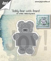 Joy!Crafts Stencil - Stans-embos-debosmal Teddybeer notitieblok