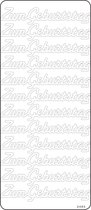 Vaessen Creative Sticker - 10x23cm - 10st - zilver Zum Geburtstag