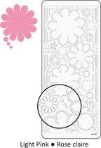 Vaessen Creative Sticker - 10x23cm - 10st - lichtroze bloemen