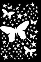 Carabelle masque 10,5x14,8cm papillons background