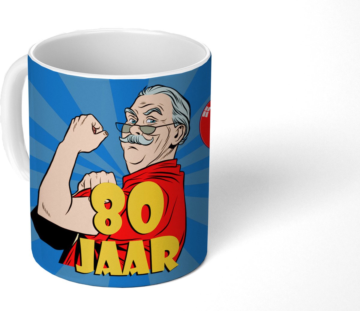 Mok - Koffiemok - Verjaardag - Jubileum - 80 Jaar - Man - Mokken - 350 ML - Beker - Koffiemokken - Theemok
