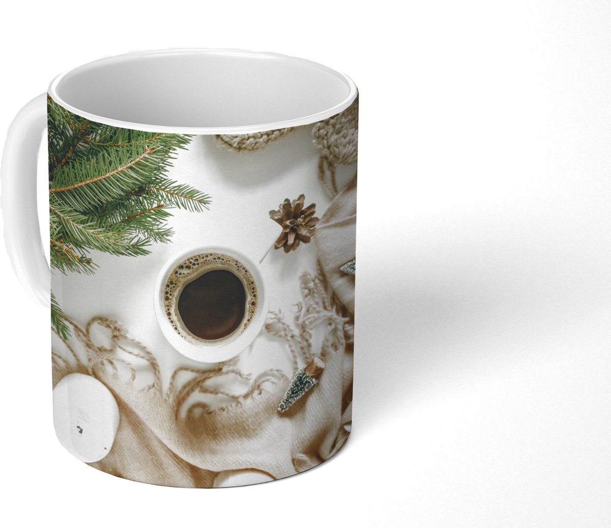 Mok - Koffiemok - Winter - Koffie - Kleed - Mokken - 350 ML - Beker - Koffiemokken - Theemok