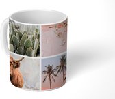 Mok - Koffiemok - Schotse hooglander - Pastel - Vetplant - Mokken - 350 ML - Beker - Koffiemokken - Theemok