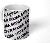 Mok - Koffiemok - Super mama - Moederdag cadeautje - Moederdag - Vintage - Mokken - 350 ML - Beker - Koffiemokken - Theemok