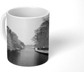 Mok - Rivier de Soar in Leicester tijdens de winter - zwart wit - 350 ML - Beker
