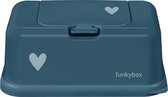 Funky Box billendoekjes box Heart petrol