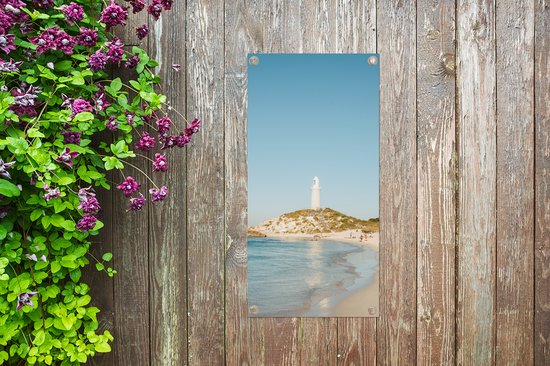 Affiche de jardin Île avec phare - Décoration murale cm - Décoration murale d'extérieur - Affiche de jardin - Toile de jardin - Affiche de clôture - Tableau de jardin