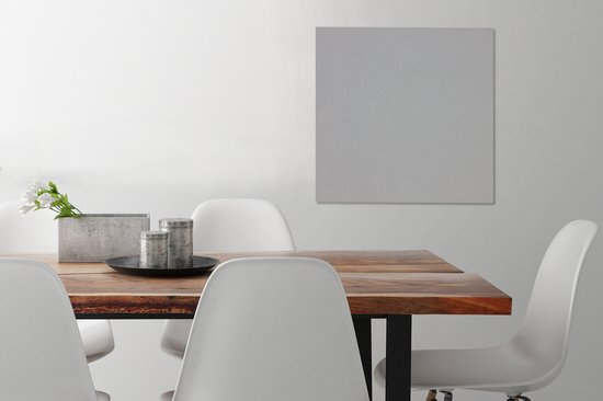 Canvas Schilderij Metaal print - Grijs - 50x50 cm - Wanddecoratie