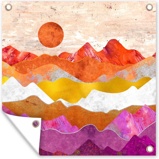 Torchon de jardin Lesbian - Or - Marbre - 100x100 cm