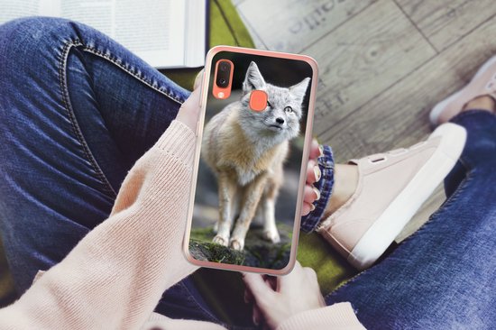 Coque Samsung Galaxy A20e - Renard - Macro - Arbre - Coque de téléphone en Siliconen