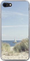 Geschikt voor iPhone 7 hoesje - Noordzee - Duinen - Boot - Siliconen Telefoonhoesje